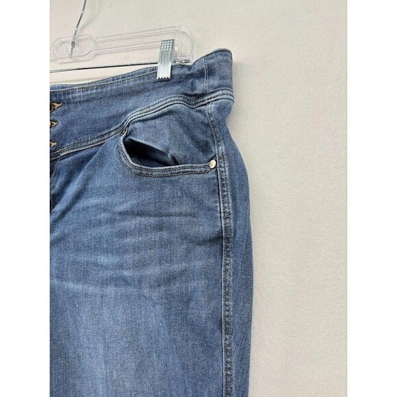 Lane Bryant Super Stretch Skinny Plus Size 20 Raw Hem‎ Triple Button - Picture 4 of 6